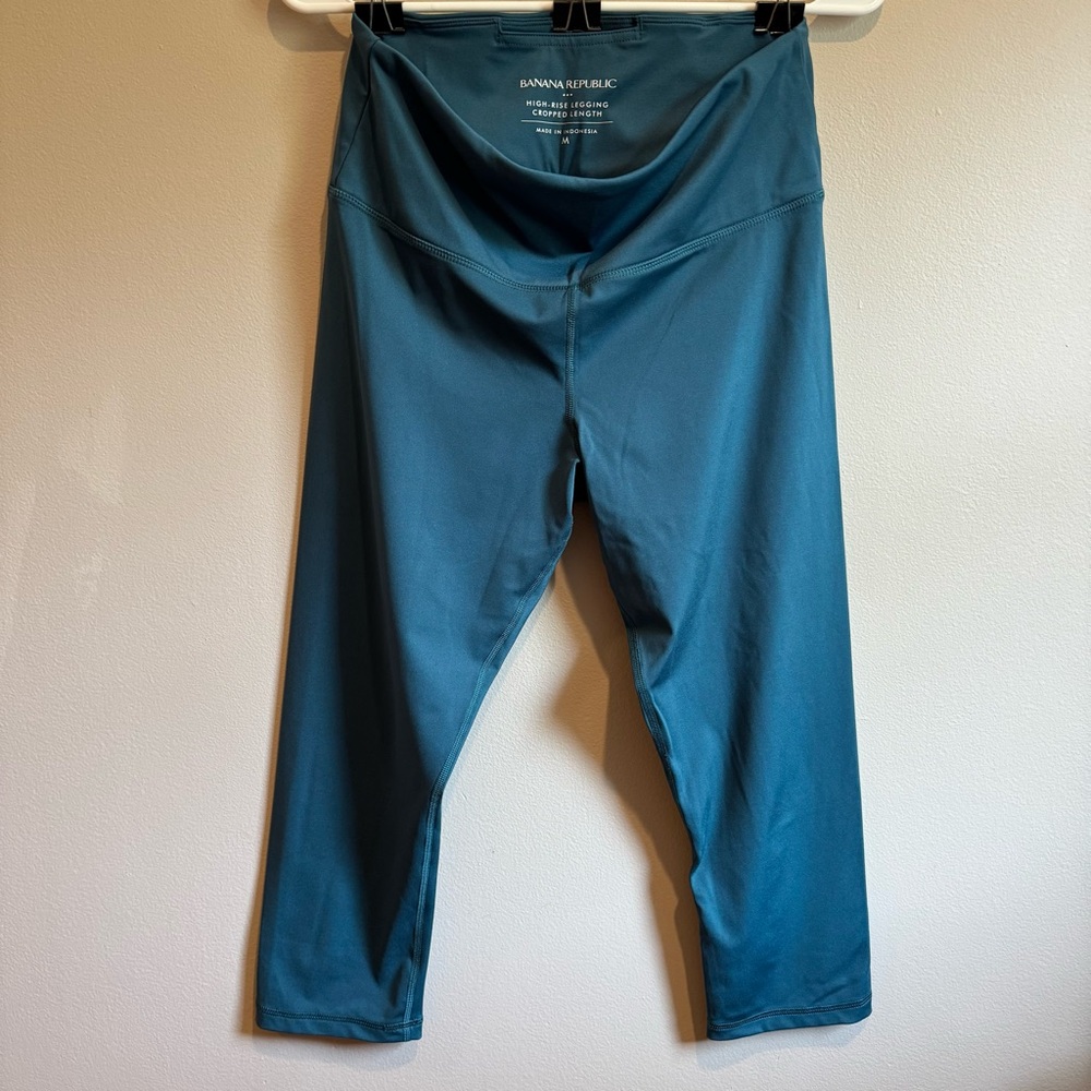 Banana Republic Blue High-Rise Mid Calf Leggings